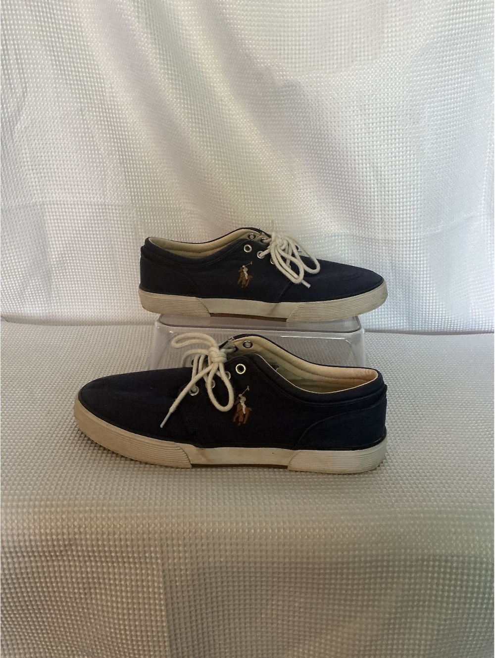 Polo Ralph Lauren Men's Navy Blue Faxon Low-Top Canvas Sneakers Size 10.5D